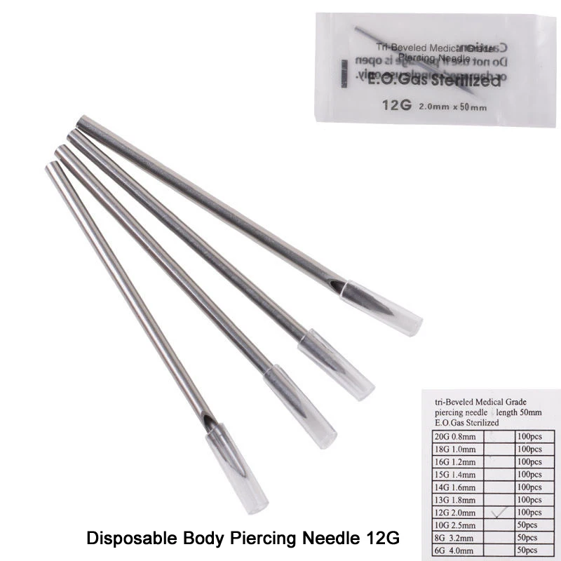 U Pick 100PCS Body Piercing Needles Piercing Tool Kit 12G 13G 14G 15G 16G 18G 20G Mix Size tattoo needles
U Pick 100PCS Body Piercing Needles Piercing Tool Kit 12G 13G 14G 15G 16G 18G 20G Mix Size tattoo needles