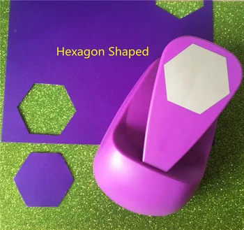 

Free Shipping big hexagon shaped save power paper/eva craft punch Scrapbook Handmade punchers DIY hole punches graph puncher