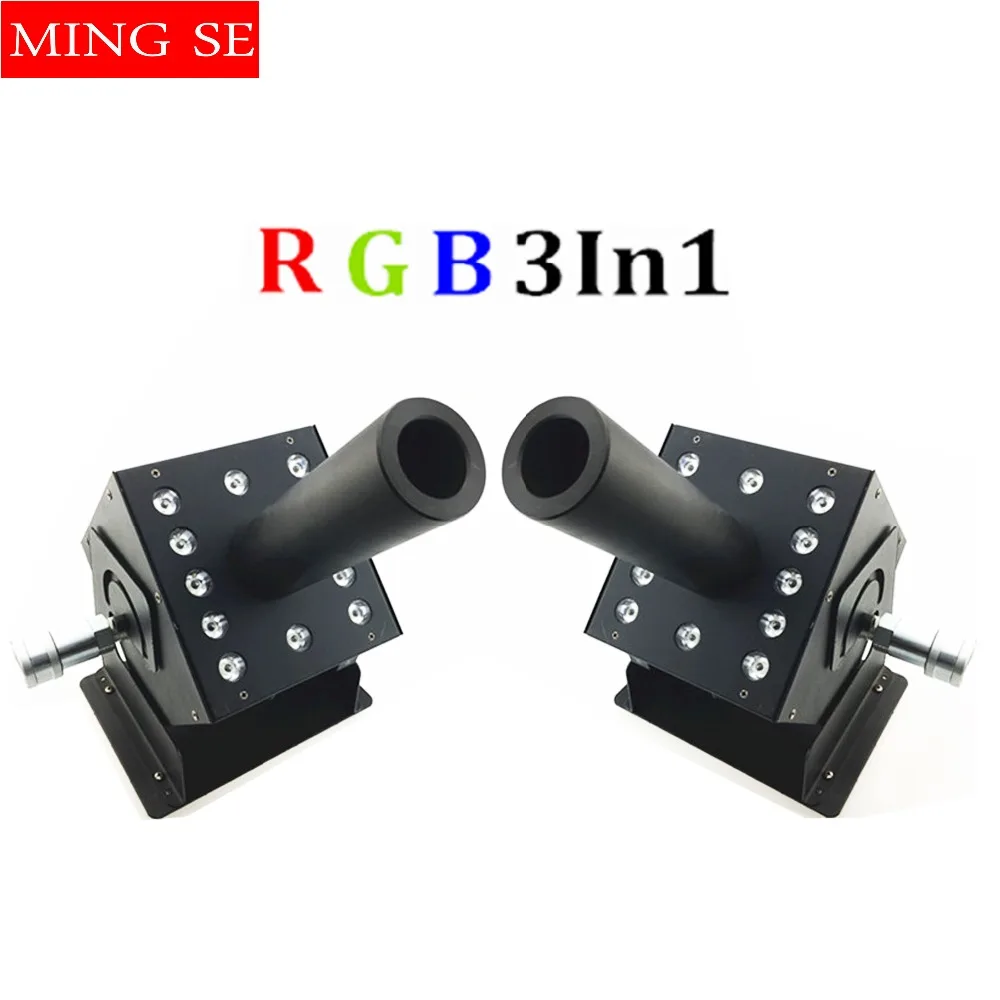 2pcs/lots 12x3w Led Multi Angle CO2 Jet DMX Adjustable Powercon Stage Device High Pressure Hose DJ Cannon | Лампы и освещение