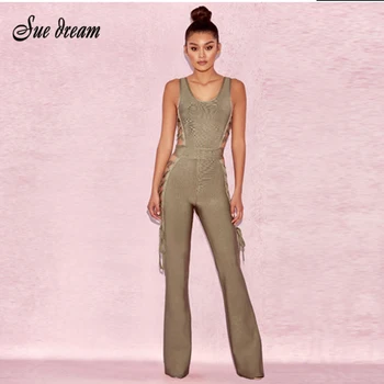 2020 Summer New Women Jumpsuits Sleeveless Strapless Bandage Jumpsuit Sexy Hollow Out Celebrity Party Green Jumpsuits Vestidos
2020 Summer New Women Jumpsuits Sleeveless Strapless Bandage Jumpsuit Sexy Hollow Out Celebrity Party Green Jumpsuits Vestidos