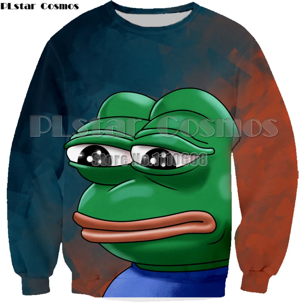 PLstar Cosmos Newest Naughty Frog pepe cartoon 3D sweatshirt Fashion Men Women Long Sleeve sweatshirt Clothing Dropship
PLstar Cosmos Newest Naughty Frog pepe cartoon 3D sweatshirt Fashion Men Women Long Sleeve sweatshirt Clothing Dropship