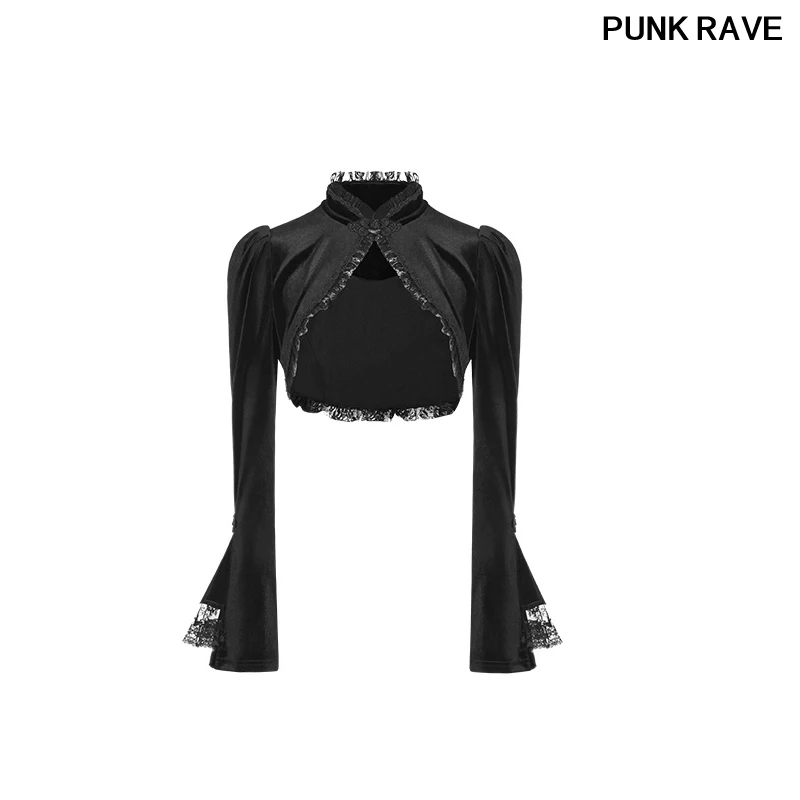 Fashion Neckline Lace Collar Women Short Jacket Gothic Lolita Toggle-and-loop Protruding Chest Short Coat PUNK RAVE WLY-080LDF
Fashion Neckline Lace Collar Women Short Jacket Gothic Lolita Toggle-and-loop Protruding Chest Short Coat PUNK RAVE WLY-080LDF