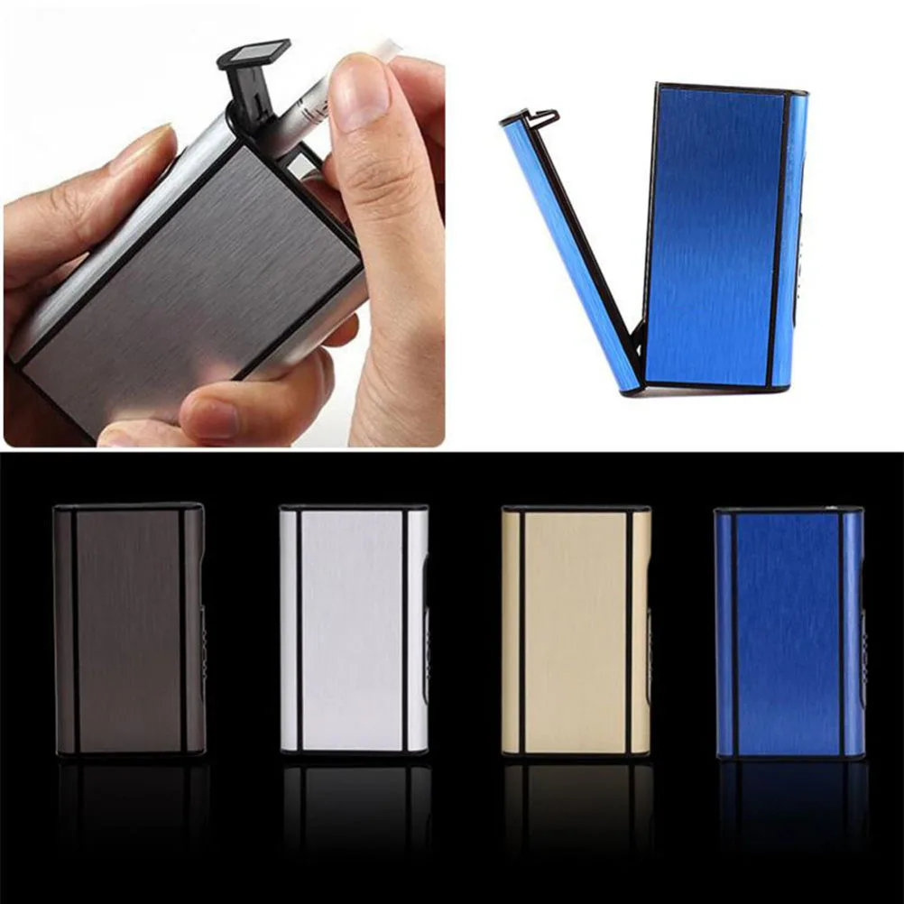 High Quality 1 PCS Aluminium Alloy Ejection Holder Portable Automatic Cigarette Case Windproof Metal Box Smoke Boxes
High Quality 1 PCS Aluminium Alloy Ejection Holder Portable Automatic Cigarette Case Windproof Metal Box Smoke Boxes