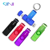 SINI USB flash 2.0 memory stick 4g 8gb 16gb 32gb 64gb 128gb pendrive metal otg usb flash drive external storage for smart phone image