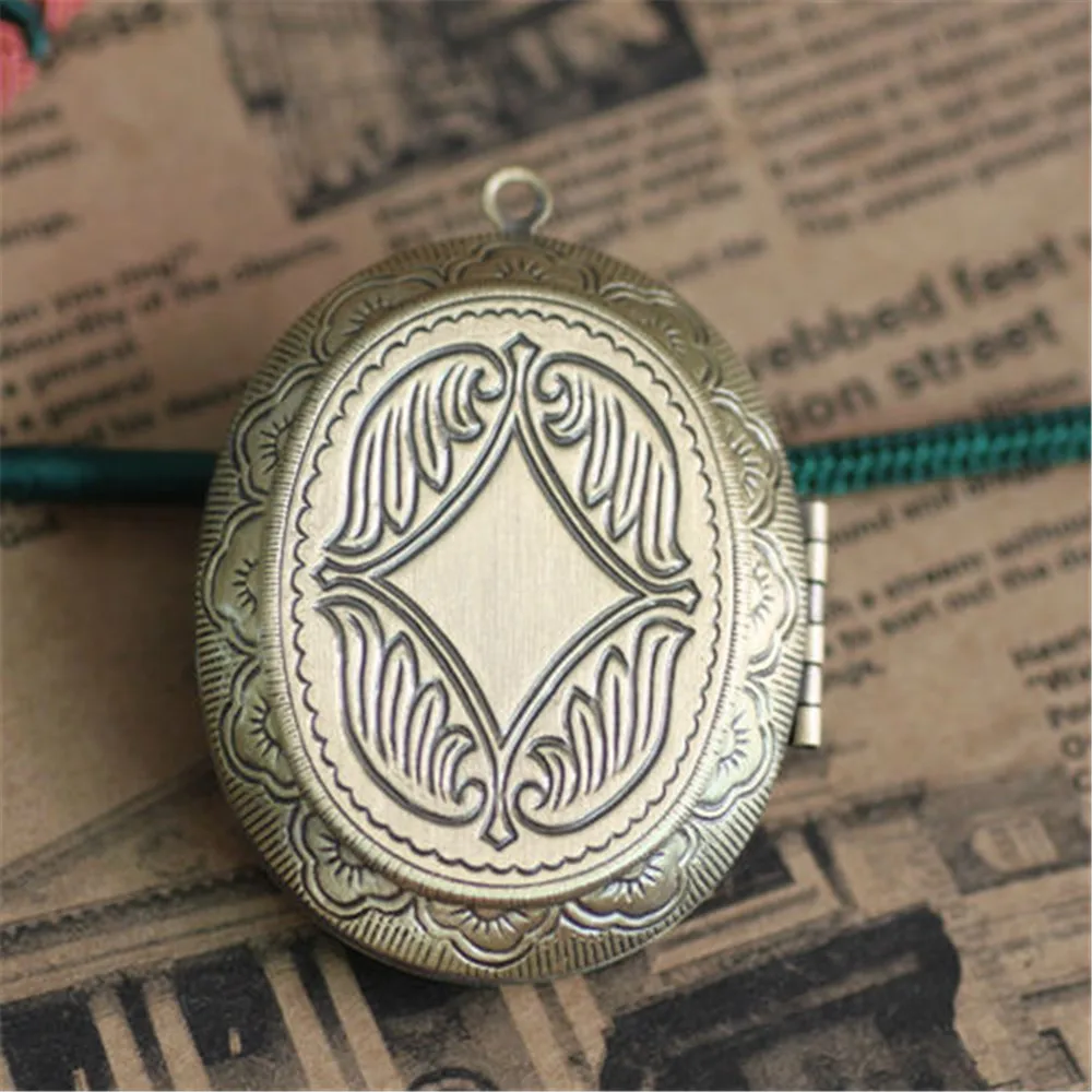 2-pcs-39-47mm-Oval-FOTO-MEDALH-O-Atacado-Antique-Bronze-Colar-Pingente-Charme-Base-de