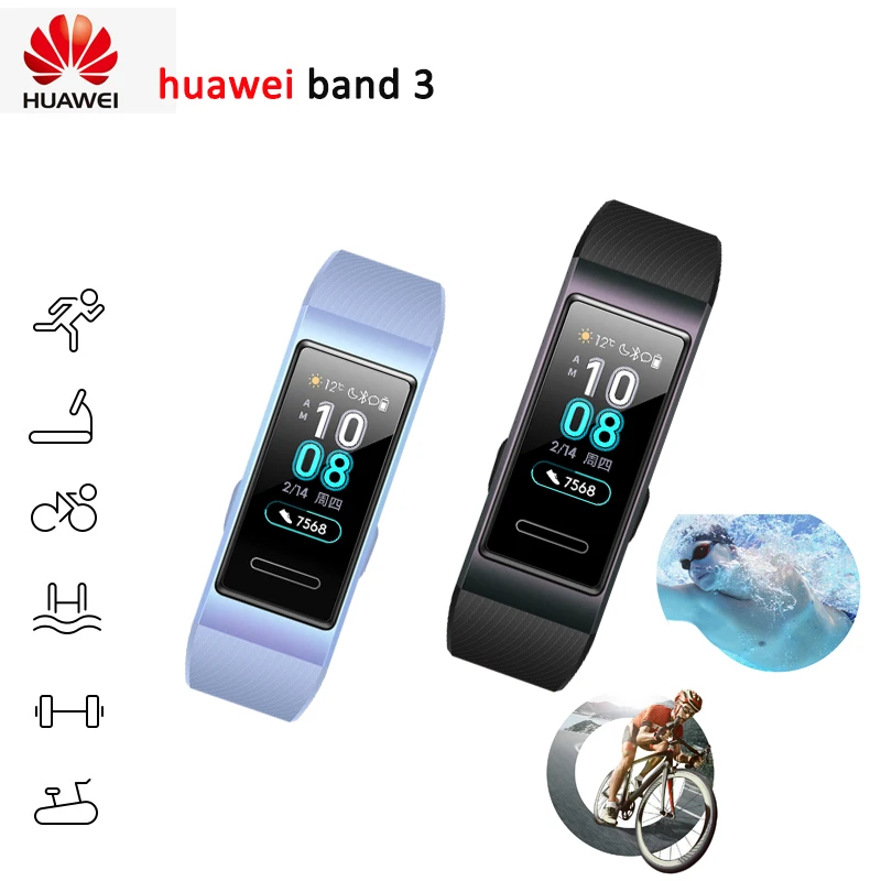 Original Huawei Band 3 Smartband Metal Frame Amoled Full Color Display Touchscreen Swim Stroke Heart Rate Infrared Sensor Sleep
Original Huawei Band 3 Smartband Metal Frame Amoled Full Color Display Touchscreen Swim Stroke Heart Rate Infrared Sensor Sleep