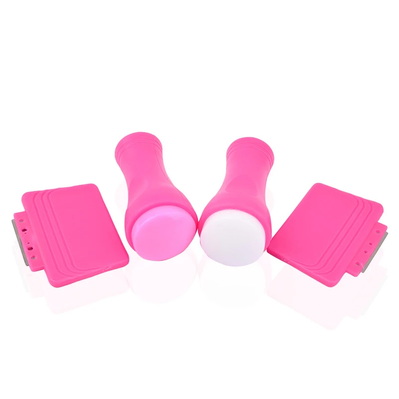 Multicolor Handle Silicone Jelly Head Scraper Manicure Nail Stamper Clear Stamping Tools Nail Art Decoration Set
Multicolor Handle Silicone Jelly Head Scraper Manicure Nail Stamper Clear Stamping Tools Nail Art Decoration Set