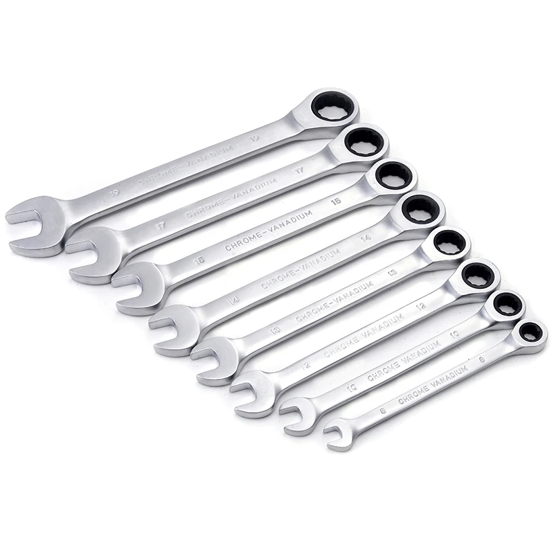 8pcs/Set Matte Ratchet Keys Tool Kit For Car Wrench Torque Hand Tool Wrench Set For Car Repair Tools 8/10/12/13/14/15/17/19MM
8pcs/Set Matte Ratchet Keys Tool Kit For Car Wrench Torque Hand Tool Wrench Set For Car Repair Tools 8/10/12/13/14/15/17/19MM