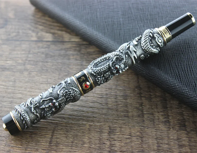 High Quality Jinhao Ballpoint Pen Luxury Metal Rollerball Pen Ancient silver 0.5MM Nib Stationery Office School Supplies caneta
High Quality Jinhao Ballpoint Pen Luxury Metal Rollerball Pen Ancient silver 0.5MM Nib Stationery Office School Supplies caneta