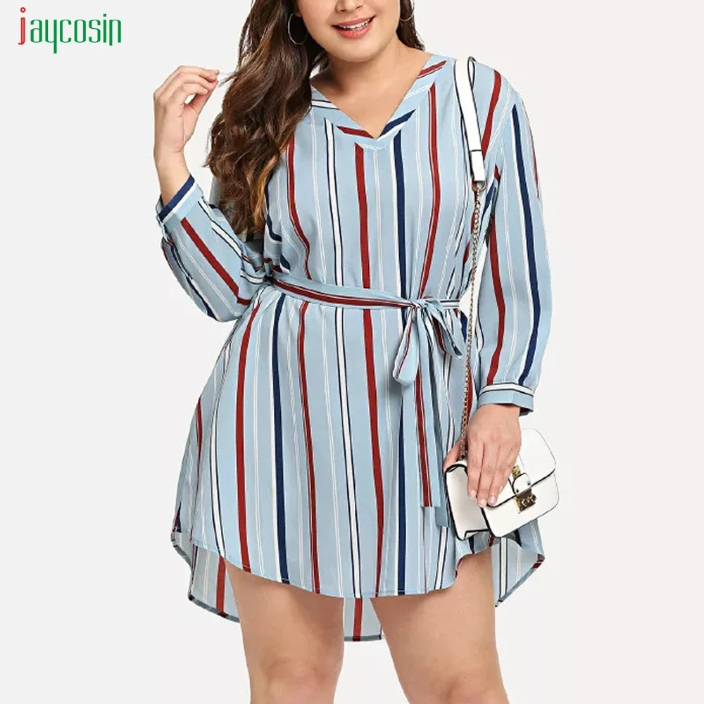 Jaycosin Plus Size Long Sleeve Dress Summer Chiffon Boho Beach Dresses Women Striped Print A-line Mini Party Dress Vestidos
Jaycosin Plus Size Long Sleeve Dress Summer Chiffon Boho Beach Dresses Women Striped Print A-line Mini Party Dress Vestidos