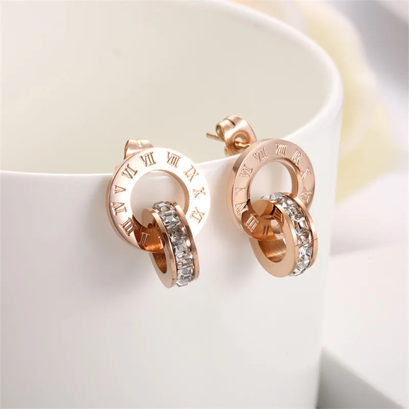 Martick Roman Numerals Earrings With AAA CZ Fashion Jewelry Stud Earrings For Women Rose Gold-color Earring M6
Martick Roman Numerals Earrings With AAA CZ Fashion Jewelry Stud Earrings For Women Rose Gold-color Earring M6