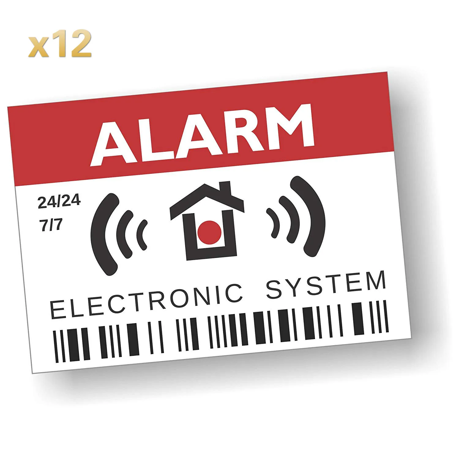 For 12Pcs Alarm Stickers Signs Intruder Alarm Warning Security Stickers Internal or External use 2.91 x 2.05 inch
For 12Pcs Alarm Stickers Signs Intruder Alarm Warning Security Stickers Internal or External use 2.91 x 2.05 inch