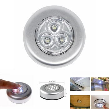 3 LED Touch Push On/Off Light Self-stick On Click Battery Operated Wardrobe Kitchen Touch Night Lights Wireless Wall Lamp Sensor
3 LED Touch Push On/Off Light Self-stick On Click Battery Operated Wardrobe Kitchen Touch Night Lights Wireless Wall Lamp Sensor