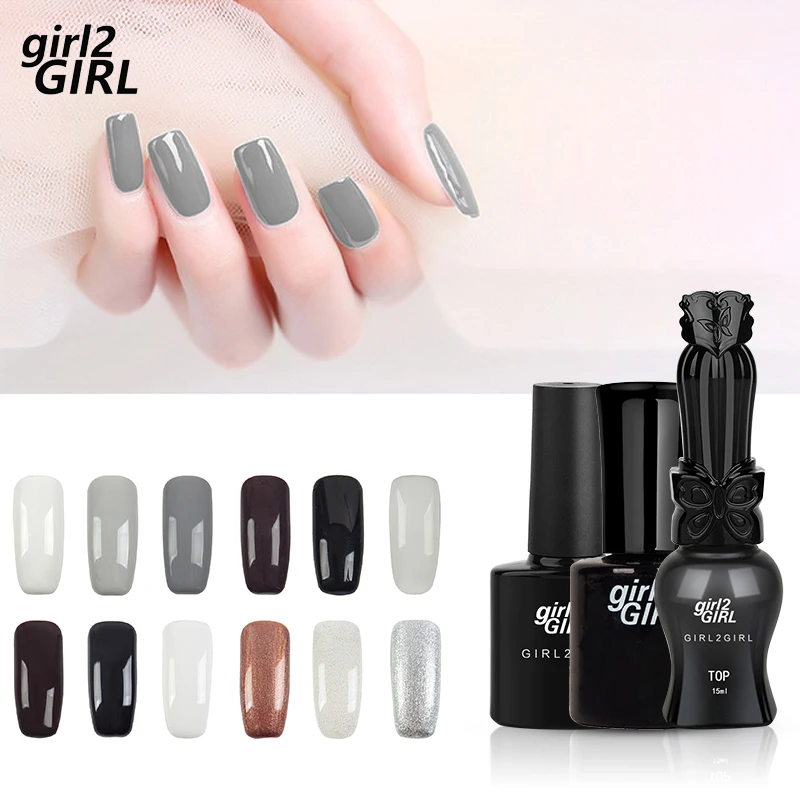 GIRL2GIRL GEL NAIL POLISH LONG LASTING UV SOAK OFF COLOR BOTTLES WHITE BLACK GREY COLOR Gel Varnish
GIRL2GIRL GEL NAIL POLISH LONG LASTING UV SOAK OFF COLOR BOTTLES WHITE BLACK GREY COLOR Gel Varnish