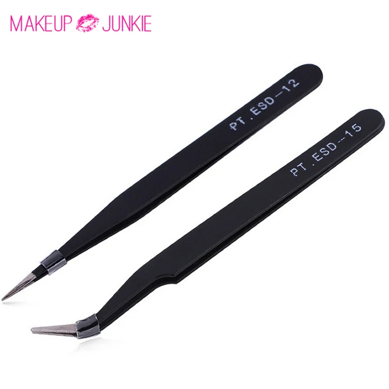 2pcs Black Straight + Curved Nail Art False Fake Eye Lashes Eyelash Extension Tweezers Nippers Pointed Clip Nail Art Tool
2pcs Black Straight + Curved Nail Art False Fake Eye Lashes Eyelash Extension Tweezers Nippers Pointed Clip Nail Art Tool
