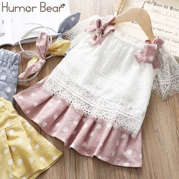 Humor Bear Summer Girl Clothes Suit 2019 Brand New Fashion Cotton Lace Bow T-shirt+Dot Skirt Set 2PCS Baby Girls Clothing
Humor Bear Summer Girl Clothes Suit 2019 Brand New Fashion Cotton Lace Bow T-shirt+Dot Skirt Set 2PCS Baby Girls Clothing