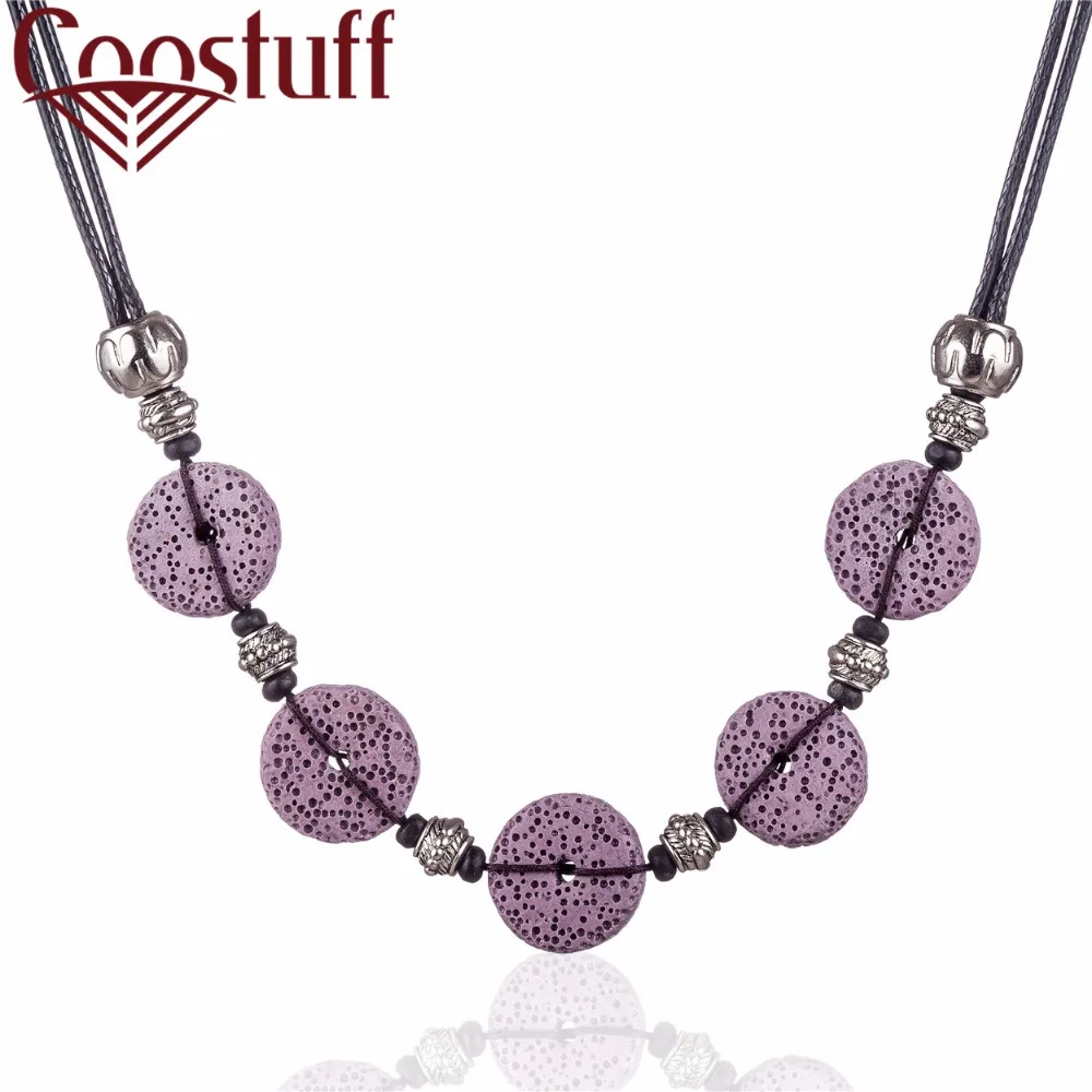 New Trendy Jewelry kolye Collier Necklaces & Pendants Women Purple Nature Lava Stone Beads Necklace Colar Chocke Christmas Gift
New Trendy Jewelry kolye Collier Necklaces & Pendants Women Purple Nature Lava Stone Beads Necklace Colar Chocke Christmas Gift