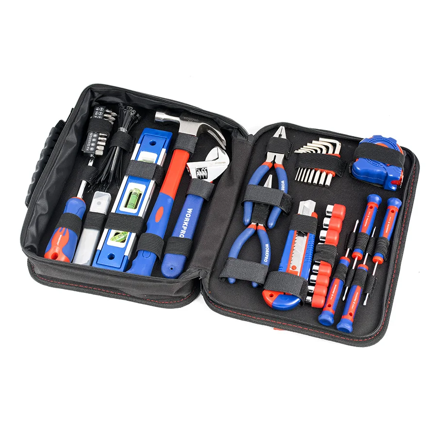 WORKPRO Tool Set Hand Tools 100PC Household Tool Set Home Tools Knife Pliers Screwdrivers Sockets Wrenches New
WORKPRO Tool Set Hand Tools 100PC Household Tool Set Home Tools Knife Pliers Screwdrivers Sockets Wrenches New