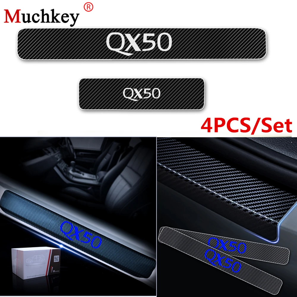 4PCS For Infiniti QX50 Carbon Fiber Vinyl Sticker Design Car Door Sill Protector Scuff Door sill guard Interior Car Accessories
4PCS For Infiniti QX50 Carbon Fiber Vinyl Sticker Design Car Door Sill Protector Scuff Door sill guard Interior Car Accessories
