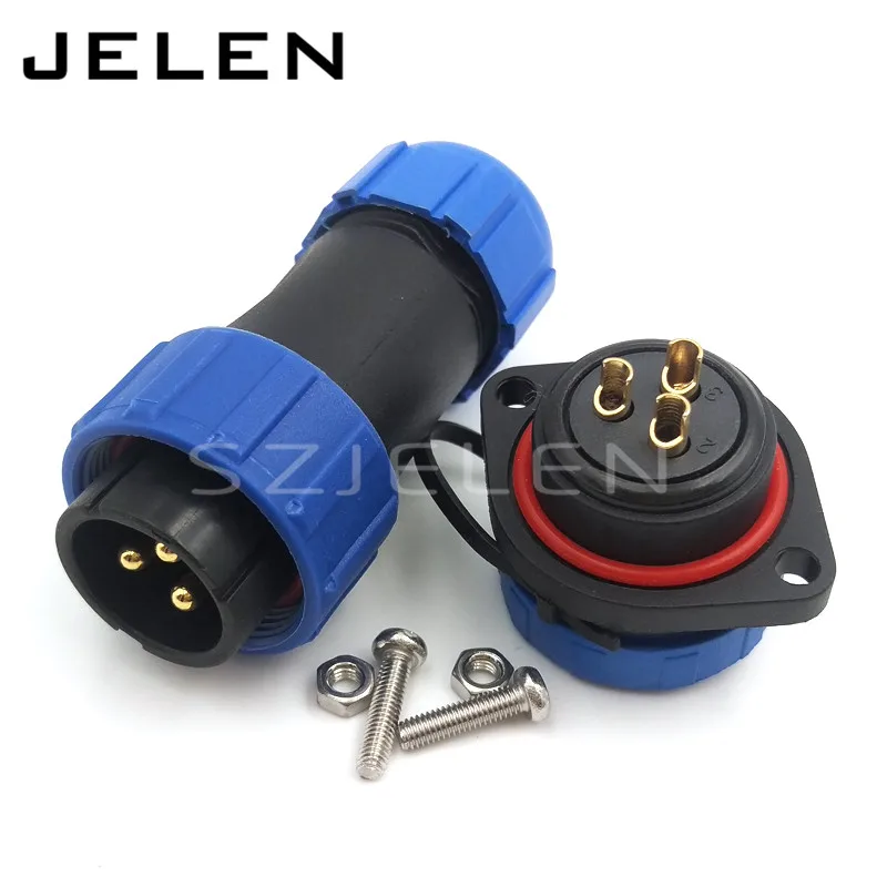 SP2110, electrical terminal led outdoor lighting waterproof connector with 3 contacts, 3-pin plug and socket, Current Rating 30A
SP2110, electrical terminal led outdoor lighting waterproof connector with 3 contacts, 3-pin plug and socket, Current Rating 30A