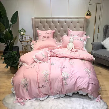 Little Daisy embroidery Bedding Sets girls Beddingset egyptian cotton Bed Linen Duvet Cover Bed Sheet Pillowcase/bed Sets 4/7pcs
Little Daisy embroidery Bedding Sets girls Beddingset egyptian cotton Bed Linen Duvet Cover Bed Sheet Pillowcase/bed Sets 4/7pcs