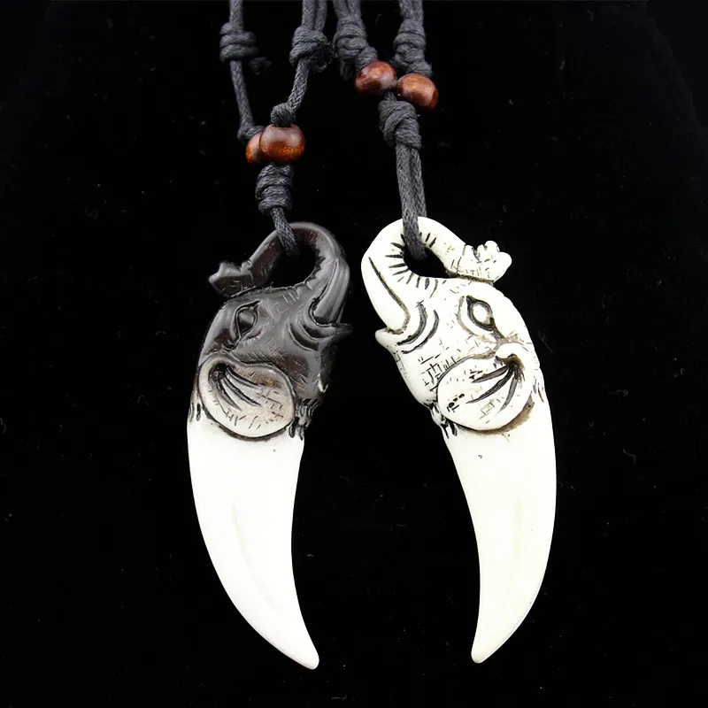 Wholesale Tibet Tooth Fangs Wolf Teeth Pendants Surfer Adjustable Rope Chain Necklace Amulet Men Elephant Shaped Gift
Wholesale Tibet Tooth Fangs Wolf Teeth Pendants Surfer Adjustable Rope Chain Necklace Amulet Men Elephant Shaped Gift