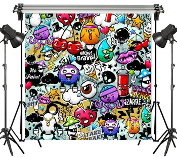 LB Polyester & Vinyl Cartoon Graffiti Cool Cute Ball Studio Backdrop Photography Photo Props Photographic Background Decoration
LB Polyester & Vinyl Cartoon Graffiti Cool Cute Ball Studio Backdrop Photography Photo Props Photographic Background Decoration