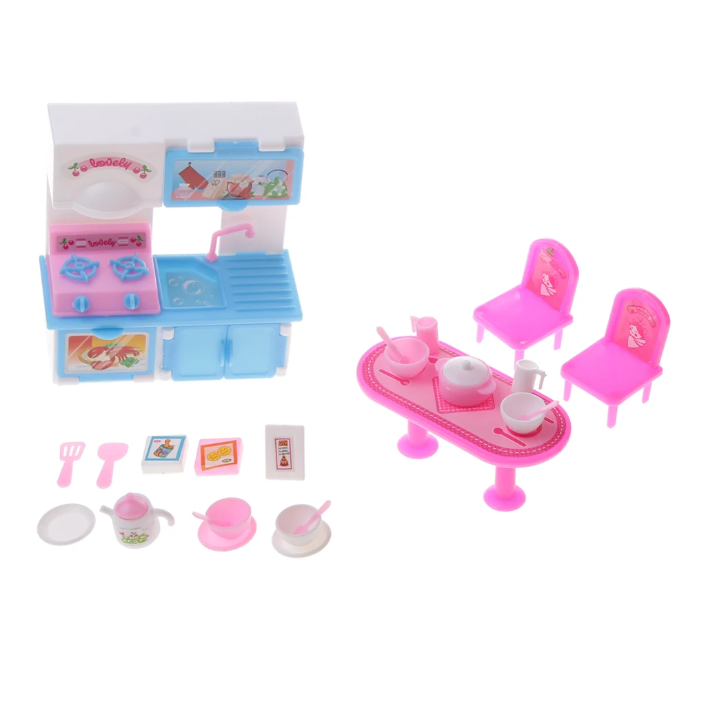 High quality Mini Pink Wardrobe with 3 big drawers and 2 small drawers Suitable for 29cm fashion doll dollhouses decoration