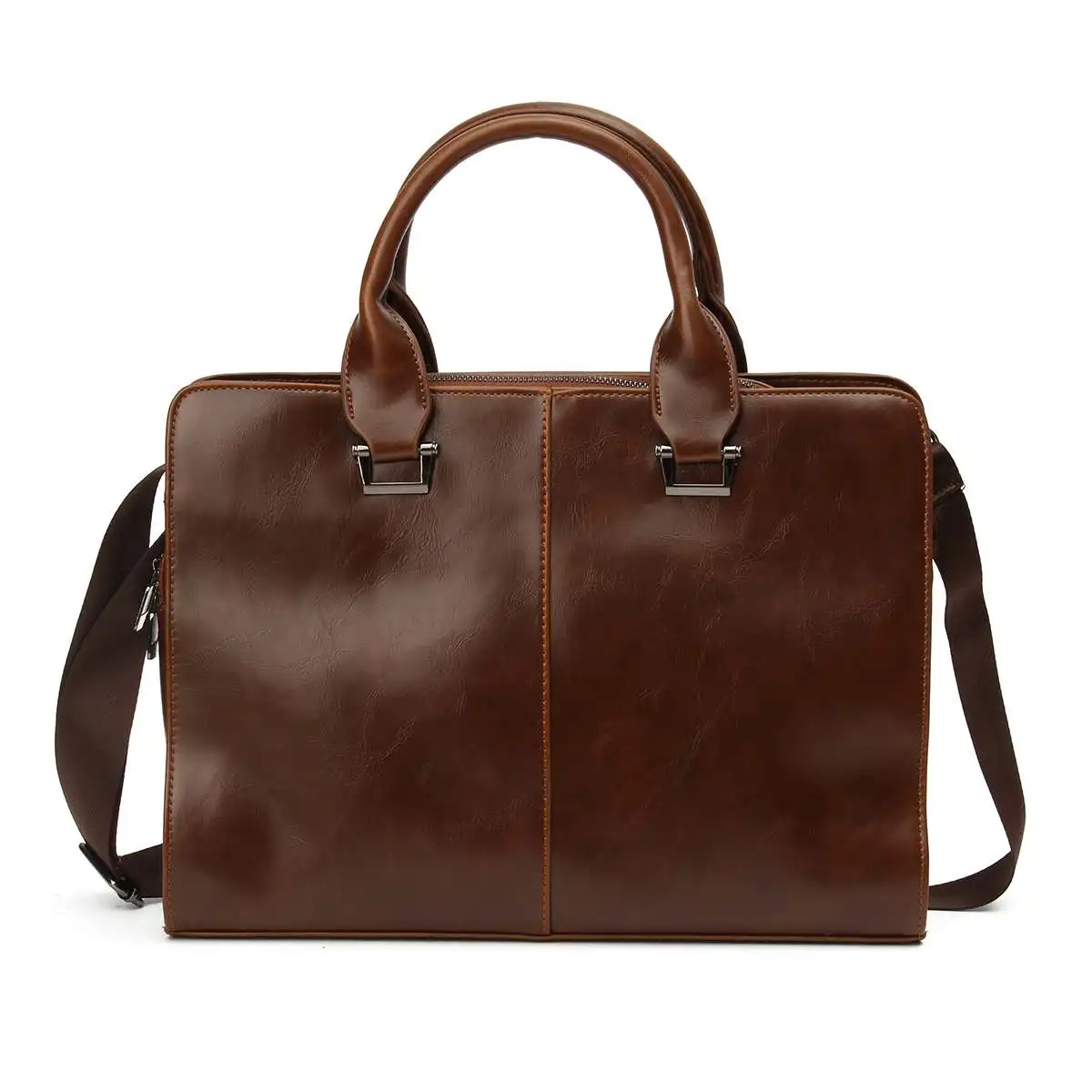 Designer Men's Briefcase Vintage Shoulder Bags Oil Wax PU Leather Crossbody Bags Business Laptop Handbag Men Travel Bags 2019
Designer Men's Briefcase Vintage Shoulder Bags Oil Wax PU Leather Crossbody Bags Business Laptop Handbag Men Travel Bags 2019