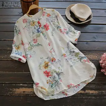 ZANZEA Women Vintage Floral Printed Blouse Summer Tops Casual Short Sleeve Loose Shirt Female Work Blusas Chemise Tunic S-5XL
ZANZEA Women Vintage Floral Printed Blouse Summer Tops Casual Short Sleeve Loose Shirt Female Work Blusas Chemise Tunic S-5XL