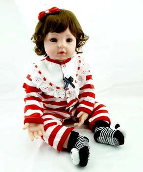 22inch fashion Hot Sale Newborn Doll Realisticcurly hair lifelike Soft Silicone Vinyl Baby bonecas Toy For sale birthday gifts
22inch fashion Hot Sale Newborn Doll Realisticcurly hair lifelike Soft Silicone Vinyl Baby bonecas Toy For sale birthday gifts