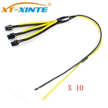 10Pcs S7/S9 to Triple 3X PCI-E PCIe PCI Express 6Pin Graphic Card Splitter Power Cable Cord for BTC miner Machine 12AWG+18AWG
10Pcs S7/S9 to Triple 3X PCI-E PCIe PCI Express 6Pin Graphic Card Splitter Power Cable Cord for BTC miner Machine 12AWG+18AWG