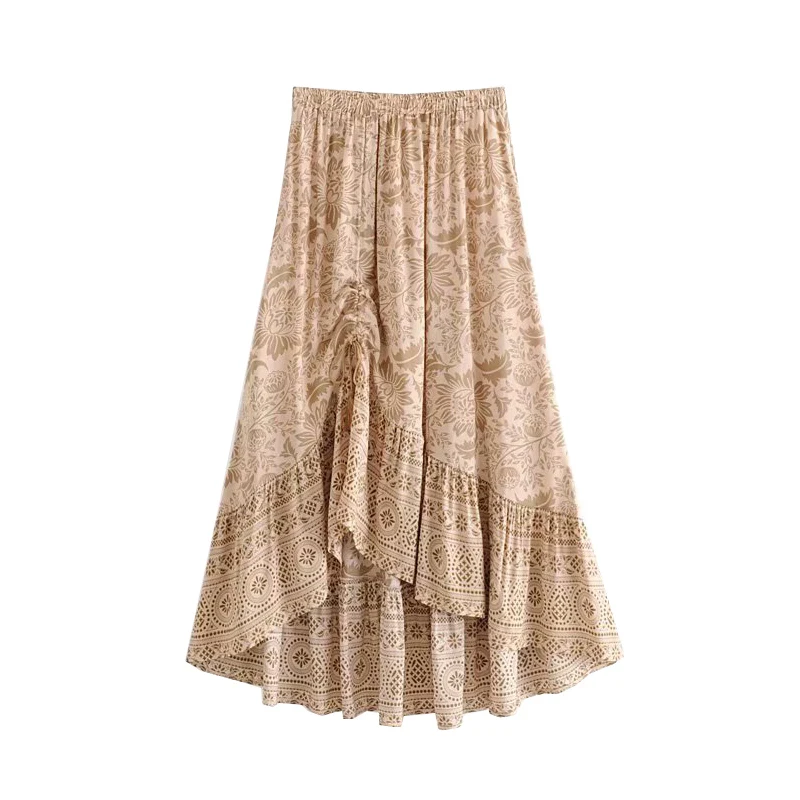 GYPSY Boho Chic Summer Vintage Floral Print Irregular Skirt Women Fashion Elastic Waist Lace Up Tassel Beach Skirt Faldas Mujer
GYPSY Boho Chic Summer Vintage Floral Print Irregular Skirt Women Fashion Elastic Waist Lace Up Tassel Beach Skirt Faldas Mujer