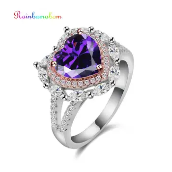 Rainbamabom 925 Sterling Silver Love Heart Amethyst Gemstone Lover Couple Engagement Wedding White Gold Rings Jewelry Wholesale
Rainbamabom 925 Sterling Silver Love Heart Amethyst Gemstone Lover Couple Engagement Wedding White Gold Rings Jewelry Wholesale