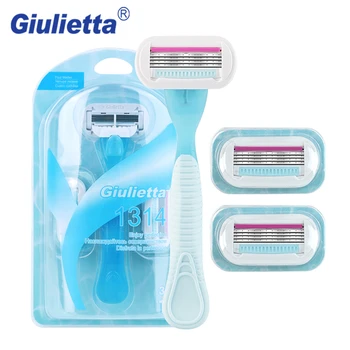 Giulietta GF4-0038 Shaving Razor For Women 4pcs / set ( 1 Handle & 3 Blades ) Safety Straight Shave Manual Blade Trimmer Navalha
Giulietta GF4-0038 Shaving Razor For Women 4pcs / set ( 1 Handle & 3 Blades ) Safety Straight Shave Manual Blade Trimmer Navalha