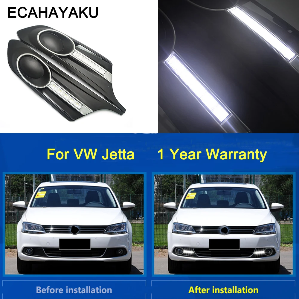 ECAHAYAKU 2PCs/set Car styling LED Car DRL Daytime running lights fog light for Volkswagen VW Jetta Sagitar MK6 2012 2013 2014 
ECAHAYAKU 2PCs/set Car styling LED Car DRL Daytime running lights fog light for Volkswagen VW Jetta Sagitar MK6 2012 2013 2014