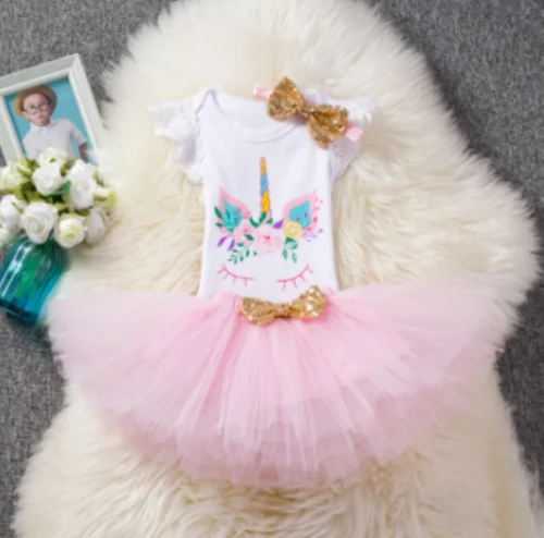 2018 New Arrival Princess Baby Girl Unicorn Romper Lace Pink Tutu Skirt Dress Children Wedding Birthday Party 3Pcs Outfits Set
2018 New Arrival Princess Baby Girl Unicorn Romper Lace Pink Tutu Skirt Dress Children Wedding Birthday Party 3Pcs Outfits Set