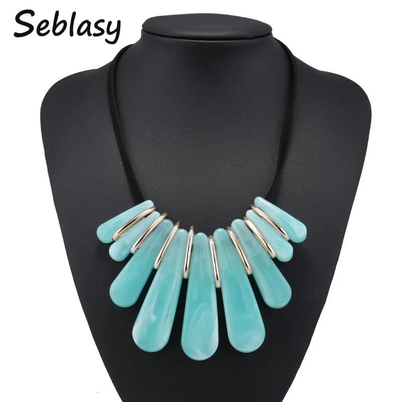 Seblasy 3 Colors Brand New Statement Jewelry Black Leather Chain Geometric Resin Flowers Pattern Tassels Choker Necklaces Women
Seblasy 3 Colors Brand New Statement Jewelry Black Leather Chain Geometric Resin Flowers Pattern Tassels Choker Necklaces Women