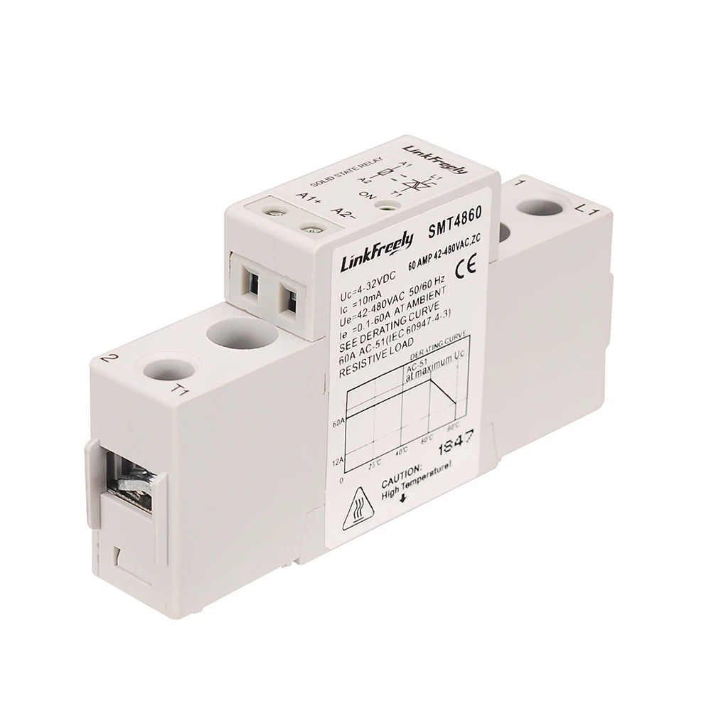 SMT4860 60A DC AC Solid State Relay 5V 12V 24V 32VDC Input Output 42-480VAC Electronic Voltage SSR Relay Module Control Board
SMT4860 60A DC AC Solid State Relay 5V 12V 24V 32VDC Input Output 42-480VAC Electronic Voltage SSR Relay Module Control Board
