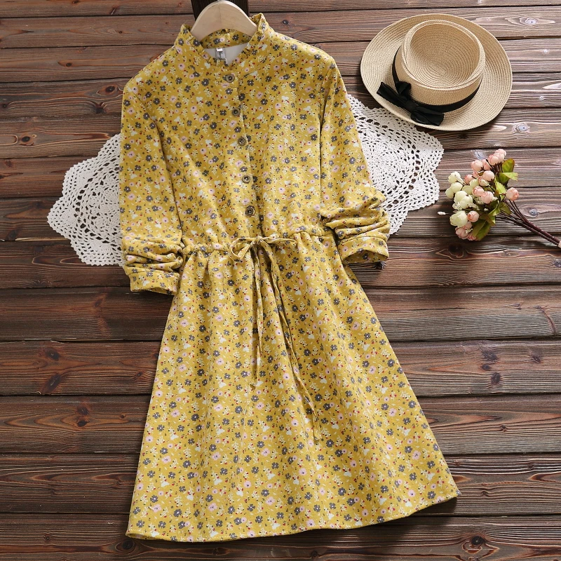 Women warm soft winter floral print dress new arrival elegant kawaii cute mini dress mori girl vestidos Pink,Yellow,Gray
Women warm soft winter floral print dress new arrival elegant kawaii cute mini dress mori girl vestidos Pink,Yellow,Gray