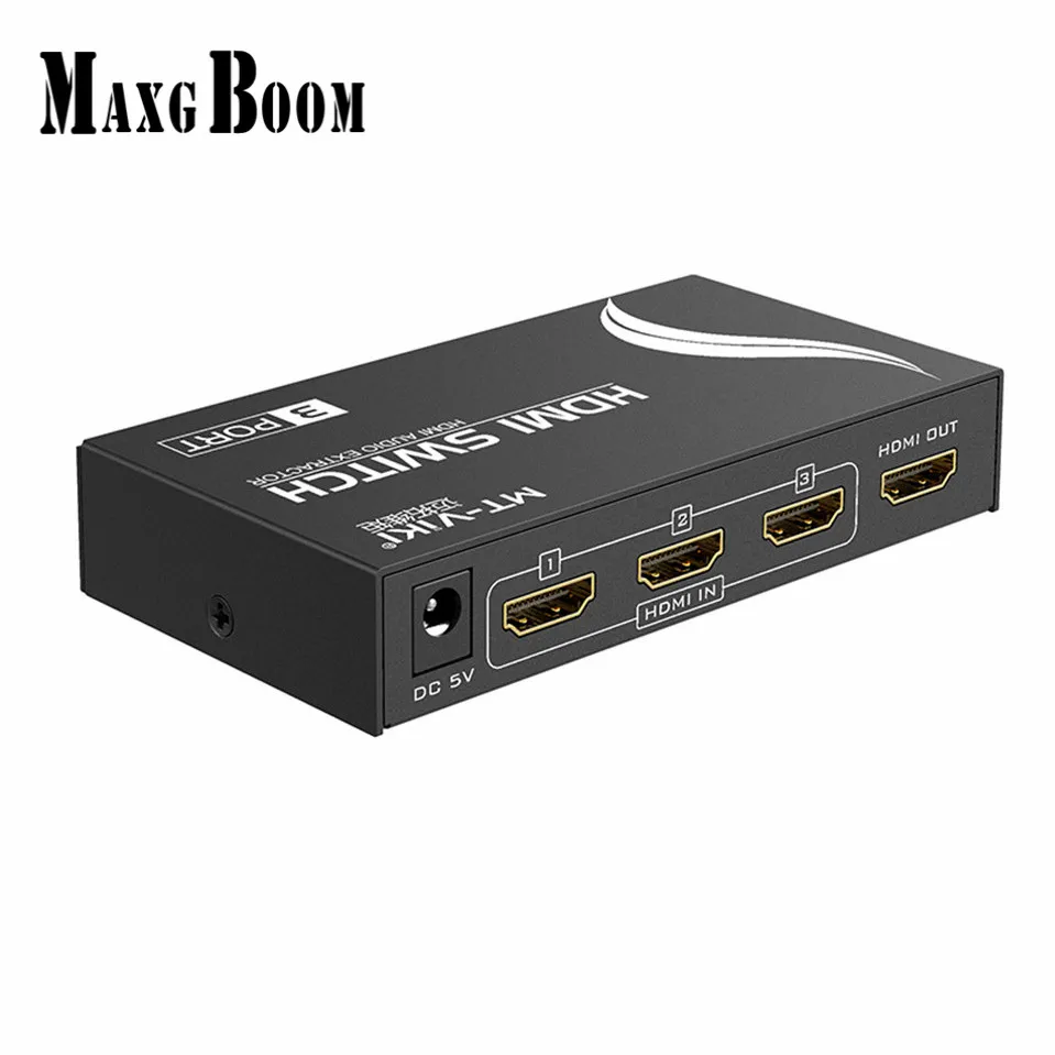 MT-VIKI 3/5 Port HDMI Switch 4K 2K with Audio Decoder Extractor Stereo L/R Toslink Optic Sound Output ARC DC 5V Power Supply
MT-VIKI 3/5 Port HDMI Switch 4K 2K with Audio Decoder Extractor Stereo L/R Toslink Optic Sound Output ARC DC 5V Power Supply