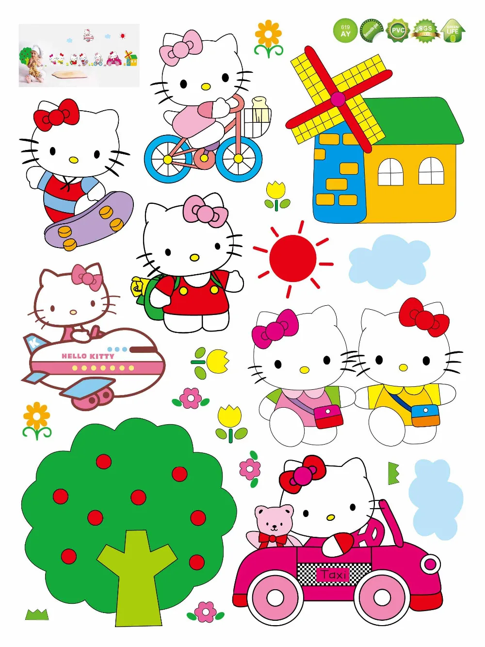 High Quality Grosir Stiker Hello Kitty Ruang Dari China Stiker High Quality Grosir Stiker Hello Kitty Ruang Dari China Stiker