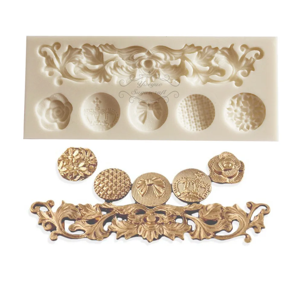 Yueyue Sugarcraft Lace silicone mold cake decorating tools confeitaria moldes de silicone fondant cake mold chocoe molds
Yueyue Sugarcraft Lace silicone mold cake decorating tools confeitaria moldes de silicone fondant cake mold chocoe molds