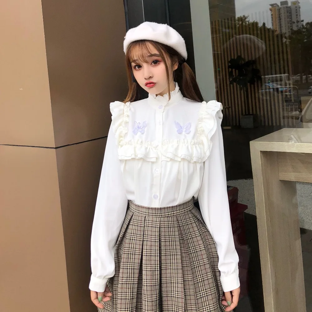 Shirt Women 2019 New Bow Long Sleeve Chiffon Shirt Lap top White Shirt Top Korean Fashion Ladies Tops Student Harajuku Blouse
Shirt Women 2019 New Bow Long Sleeve Chiffon Shirt Lap top White Shirt Top Korean Fashion Ladies Tops Student Harajuku Blouse