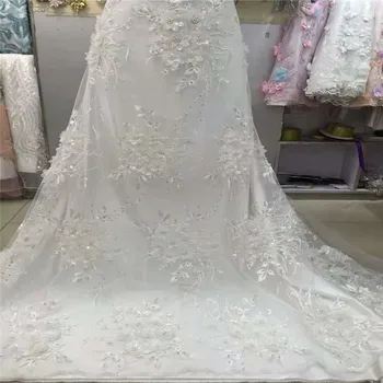 african lace fabric with 3D flower and beads sequins 2018 latest white lace fabric high quality 3d lace fabric for weddingH1212
african lace fabric with 3D flower and beads sequins 2018 latest white lace fabric high quality 3d lace fabric for weddingH1212