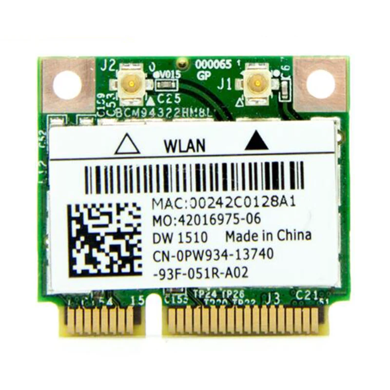 Broadcom BCM94322HM8L Dual Band 300Mbps 802.11a/b/g/n Notebook DW1510 Mac OS Mini PCIE WiFi Wireless Network Card for hackintosh
Broadcom BCM94322HM8L Dual Band 300Mbps 802.11a/b/g/n Notebook DW1510 Mac OS Mini PCIE WiFi Wireless Network Card for hackintosh