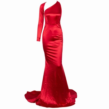 Fashion Satin One Shoulder Backless Sexy Elegant Dress Solid 2019 Long Sleeve Long Maxi Evening Party Celebrity Festa Vestidos
Fashion Satin One Shoulder Backless Sexy Elegant Dress Solid 2019 Long Sleeve Long Maxi Evening Party Celebrity Festa Vestidos