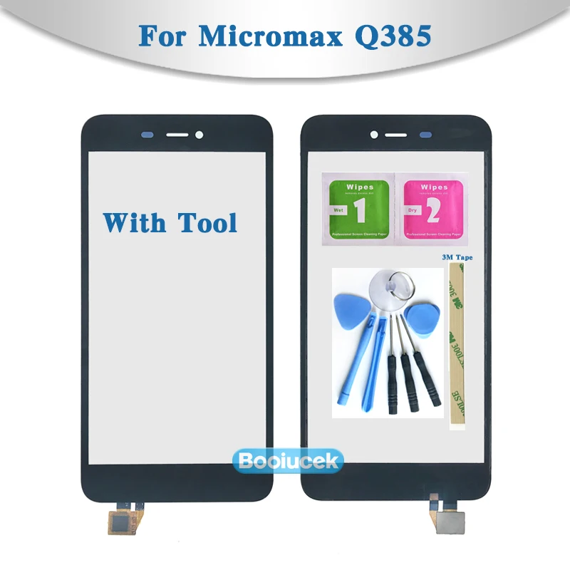 High Quality 5.5" For Micromax Canvas Spark 3 Q385 Touch Screen Digitizer Sensor Outer Glass Lens Panel Black | Мобильные