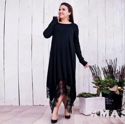 Thick Soft Velvet Large Size Dress 2019 Long Sleeve Big Plus Size Long Dress Women Spring Autumn Clothes Black 6XL 5XL LJ175
Thick Soft Velvet Large Size Dress 2019 Long Sleeve Big Plus Size Long Dress Women Spring Autumn Clothes Black 6XL 5XL LJ175