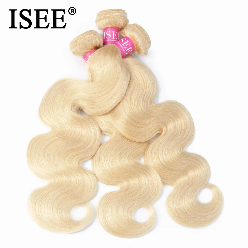 ISEE Brazilian Body Wave 613 Blonde Hair 100% Human Hair Bundles Remy Hair Extension Machine Double Weft Hair Weaving
ISEE Brazilian Body Wave 613 Blonde Hair 100% Human Hair Bundles Remy Hair Extension Machine Double Weft Hair Weaving